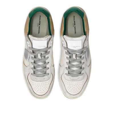 Philippe Model Nice Sneakers Aus Strukturiertem Leder In White