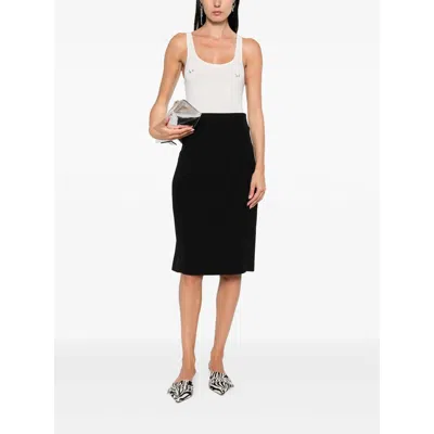Mugler Scoop-neck Embellished Bodysuit In White