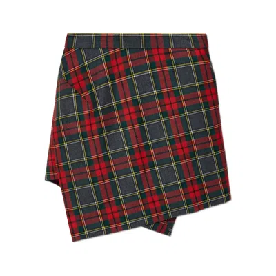 Vivienne Westwood Wool Mini Skirt With Tartan Pattern