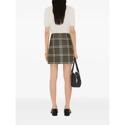 Burberry Wool Skirts In Animal Print