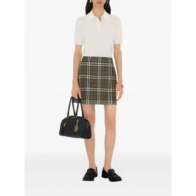 Burberry Wool Skirts In Animal Print
