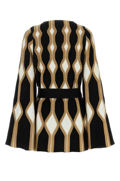 Chloé Chloe Embroidered Wool Blend Cardigan