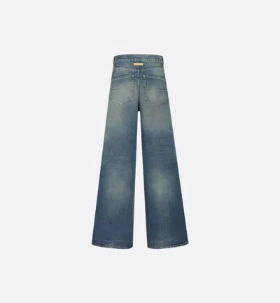 Dior Distressed Denim Trousers Belt Loops In Blue