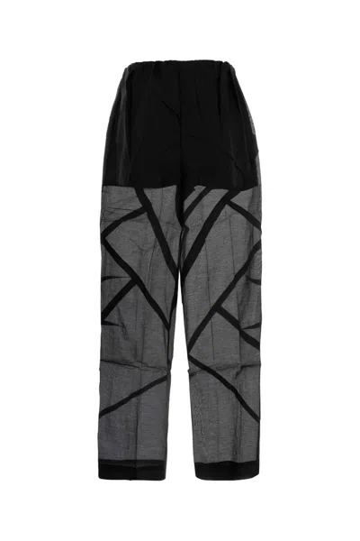 Co Sheer-panelled Wide-leg Trousers In Black