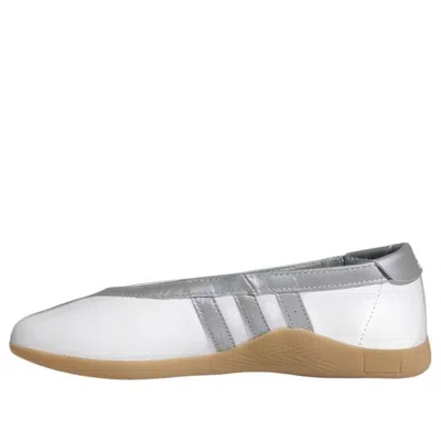 Adidas Originals Taekwondo Mei Ballet Metallic Leather-trimmed Leather Sneakers In Silver