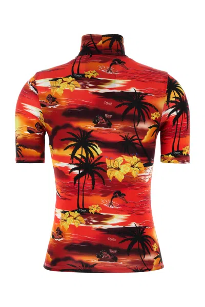 Coperni Tropical Print Stretch Viscose Disney T-shirt