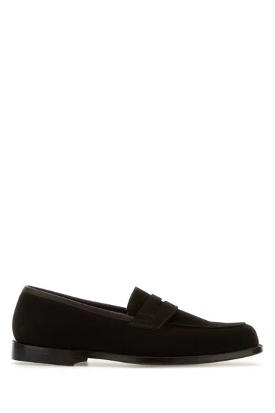 Crockett&jones Mocassini Grantham 2 In Pelle Scamosciata Marrone Uomo