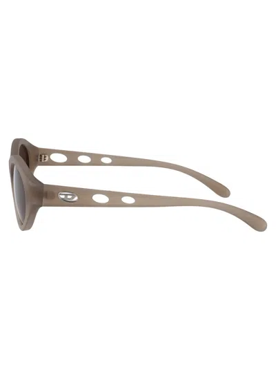 Diesel Oval Sunglasses 0 Dl3005 U 201273 In Neutral