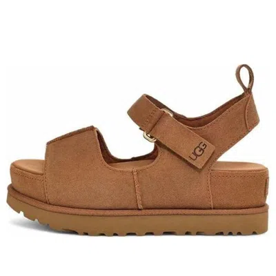 Ugg Goldenstar Hi Suede Sandals Chestnut