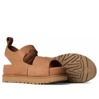 Ugg Goldenstar Hi Suede Sandals Chestnut
