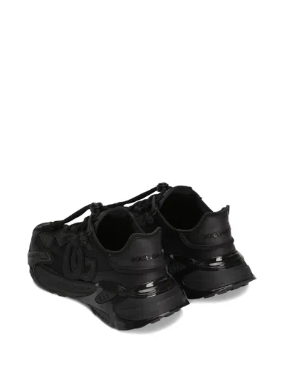 Dolce & Gabbana Daymaster Black Leather Blend Sneakers In Multi