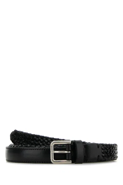 Dolce & Gabbana Black Leather Belt In Black
