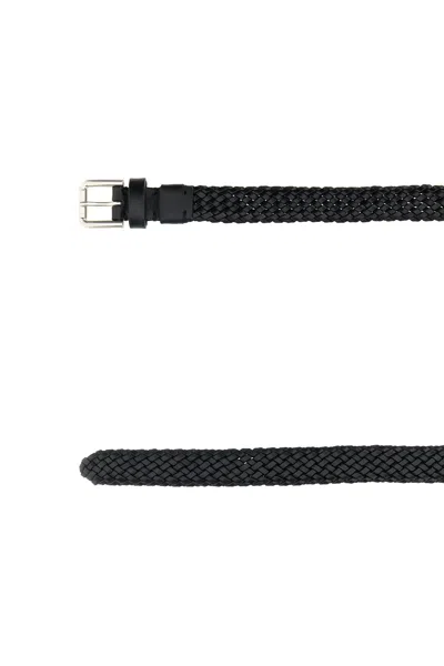 Dolce & Gabbana Black Leather Belt In Black