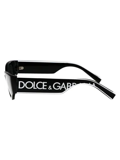 Dolce & Gabbana Black Injected Sunglasses In Black