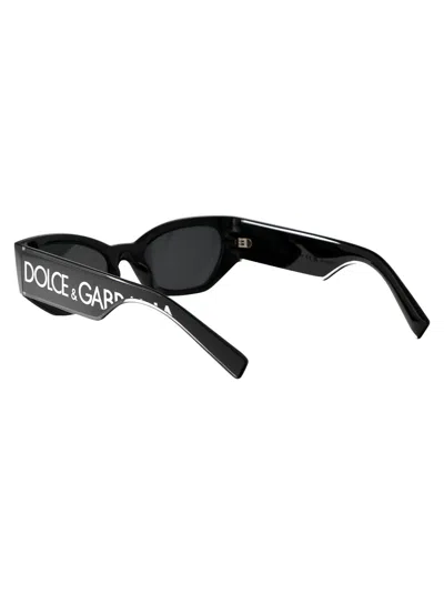 Dolce & Gabbana Black Injected Sunglasses In Black