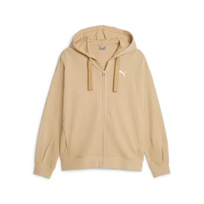Puma (wmns)  Her Full-zip Hoodie 'tan' In Neutral