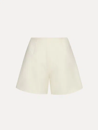 Oscar De La Renta Wool Wide Leg Shorts