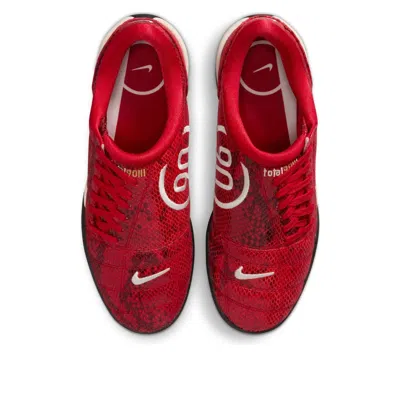 Nike Total 90 Se Embroidered Snake-effect Leather Sneakers In Red