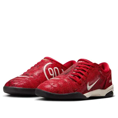 Nike Total 90 Se Embroidered Snake-effect Leather Sneakers In Red