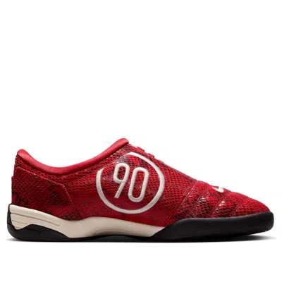 Nike Total 90 Se Embroidered Snake-effect Leather Sneakers In Red