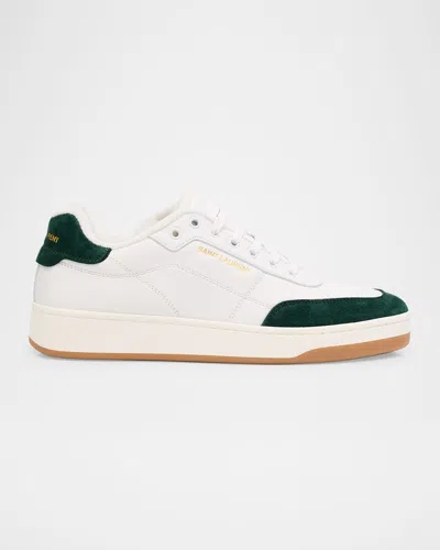 Saint Laurent Sl61 Leather Sneakers Signature Sole In White