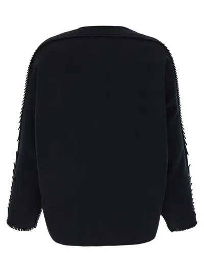 Issey Miyake Black Campagne Sweater In Black