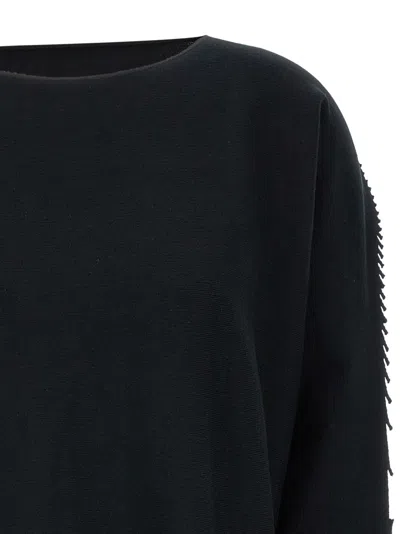 Issey Miyake Black Campagne Sweater In Black