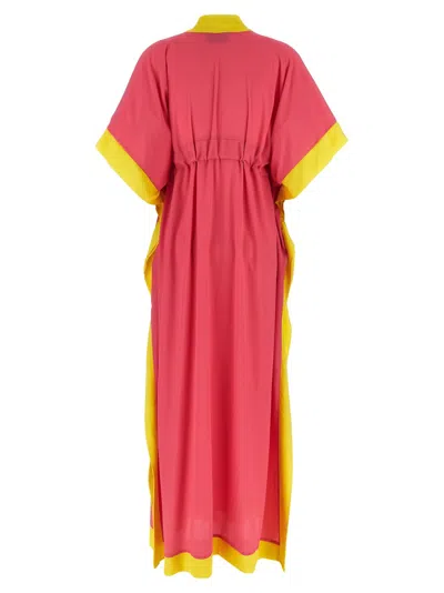 Le Twins Agnese Kaftan Contrast Trim In Pink