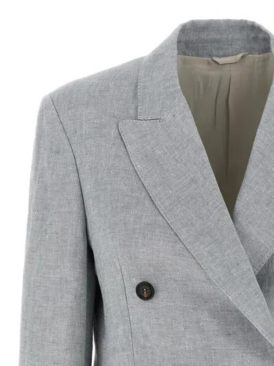 Brunello Cucinelli Blazer Sparkling In Gray