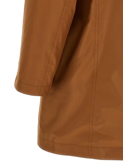 Pal Zileri Reversible Car Coat Front Pockets Long Sleeves In Brown
