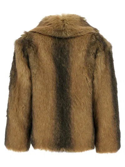 B&b Couture Brown Sherman Coat In Brown