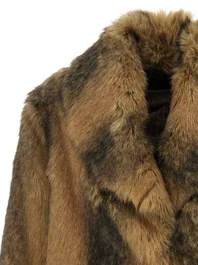B&b Couture Brown Sherman Coat In Brown