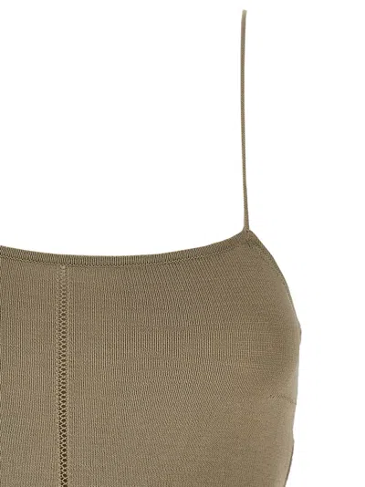 Lemaire Intricate Perforated Viscose Blend Top In Green