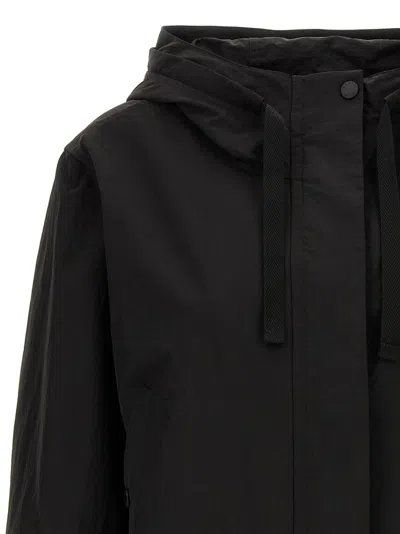 Kenzo Windproof Jacket With Adjustable Drawstring In Black