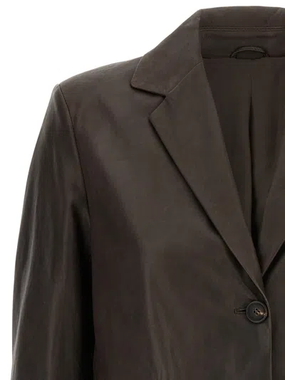 Brunello Cucinelli Blazer Nappa Monile Blazer And Suits Brown
