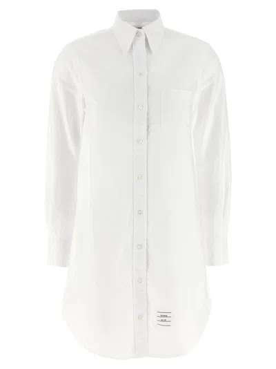 Thom Browne Classic Cotton Poplin Shirt For Women In White