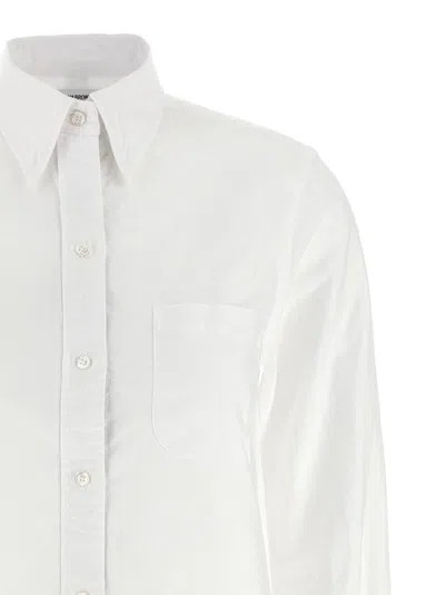 Thom Browne Classic Cotton Poplin Shirt For Women In White