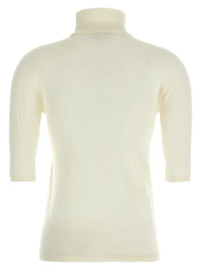 Max Mara White Cecina Turtleneck Sweater