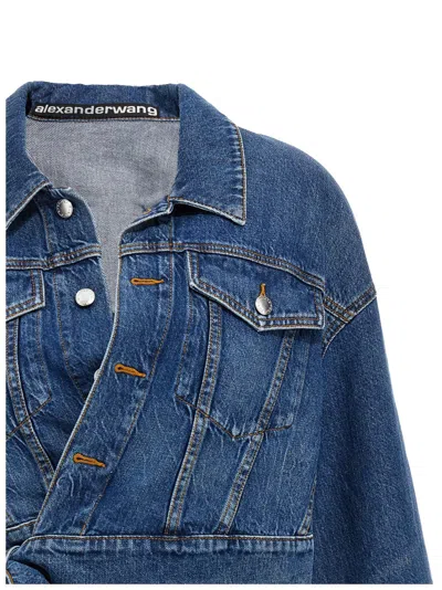 Alexander Wang Wrapped Tucker Jacket In Blue
