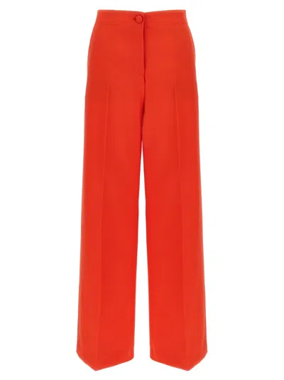 Brioni Wool-silk Pants In Red