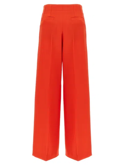 Brioni Wool-silk Pants In Red