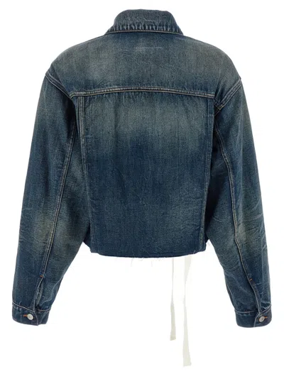 Mm6 Maison Margiela Mm6 By Maison Margiela Tape Denim Jacket In Blue