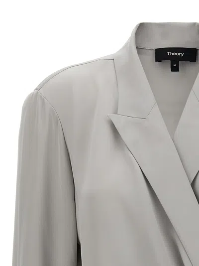 Theory 'pk Label Wrap' Blouse