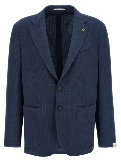 Pal Zileri 'brera' Blazer Button Cuffs In Blue