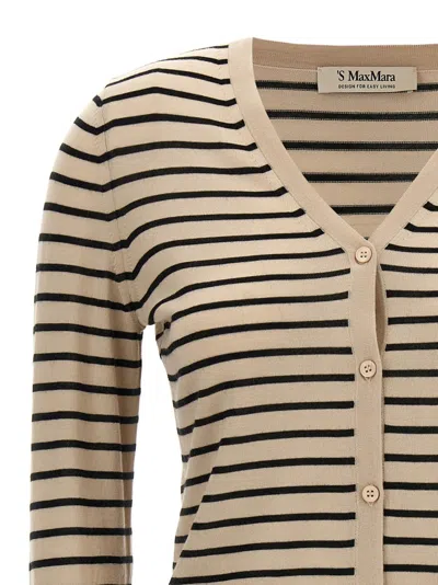 Max Mara Kenya Sweaters And Cardigans Beige In White