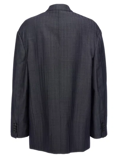 Etro Women's Pegasus Buttoned Over Jacket In Blue