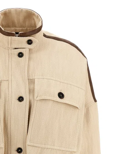 Pinko Babilonia Casual Jackets And Parka Beige In Pink