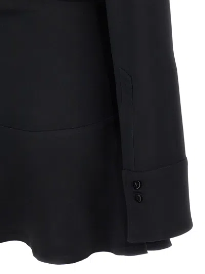 Attico Mini Dress With Deep V-neck In Black