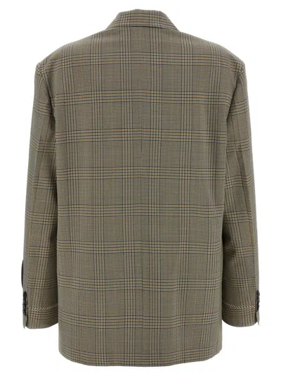 Marni Check Blazer Prince Of Wales In Green
