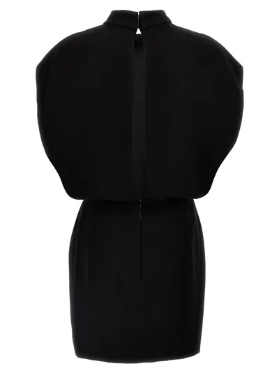 Max Mara Querce Sleeveless Cady Mini Dress In Black